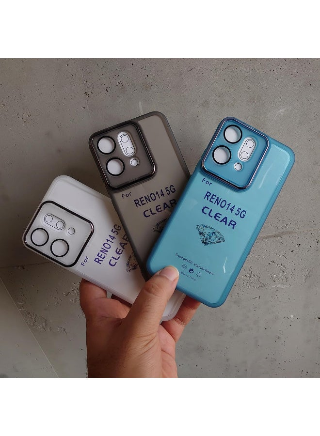 TPU case is specially designed for OPPO Reno 14 5G, offering reliable shock protection while keeping your phone lightweight and crystal (Blue) - Image 2